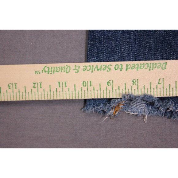 Gap 1969 Womens Authentic Flare High Rise Blue Denim Jeans Raw Hem 27R 27X33 - Picture 5 of 12